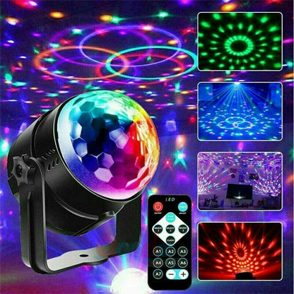 Sound-Activated Disco Ball LED Party Light