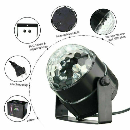 Sound-Activated Disco Ball LED Party Light