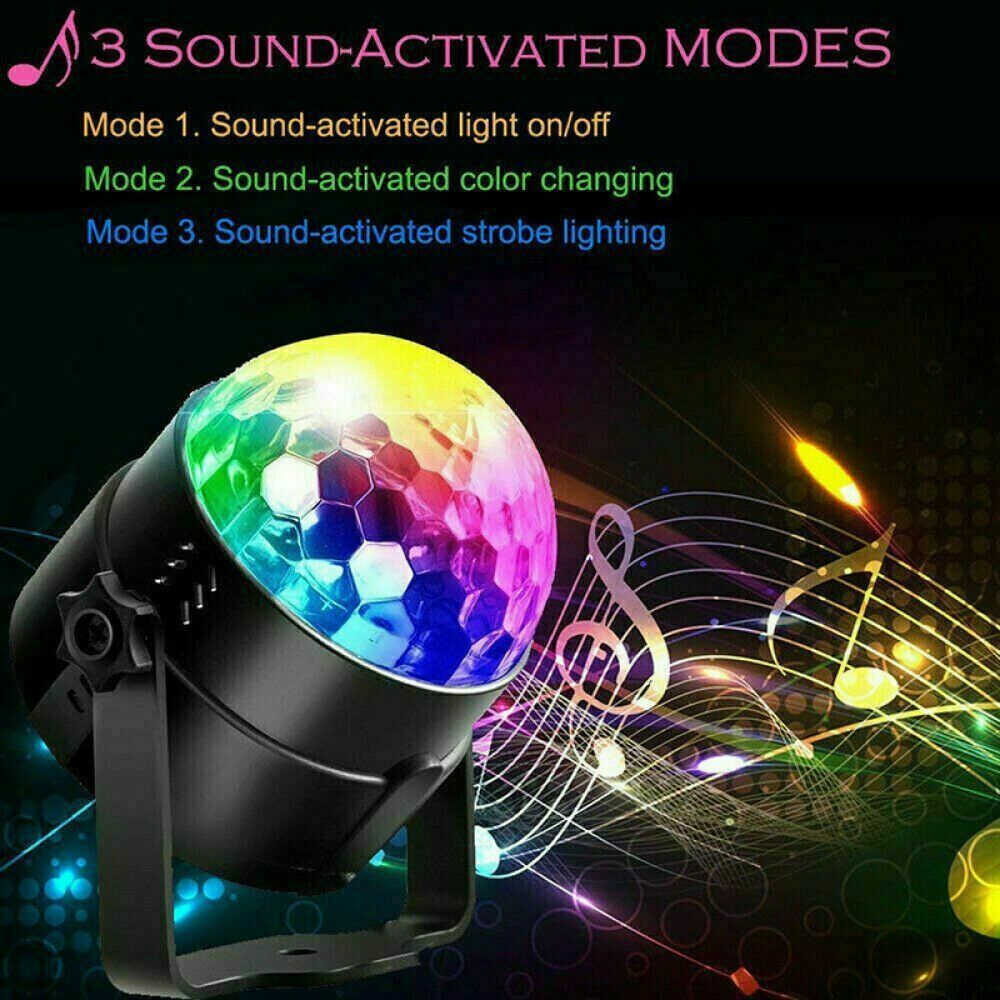 Sound-Activated Disco Ball LED Party Light
