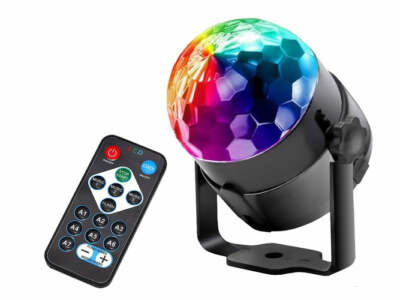 Sound-Activated Disco Ball LED Party Light